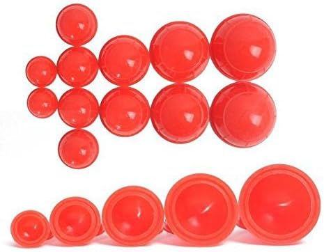 12 Cups Silicone Medical Vacuum Massage Cupping Cups Health Care Travel Set (Red)