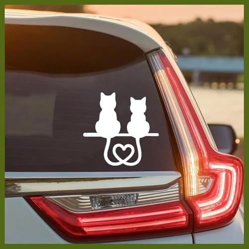 Autocollants de queue torsadée de chats aimants pour lunette arrière - 3