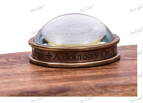 De Cube Brass Compass Desktop Paperweight With Free Quote Engraved A Journey Of A Thousand Miles Begin With A Single Step #TOP4