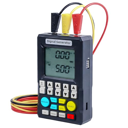 4-20mA Signal Generator Calibrator Portable Industrial Process Calibrator with Voltage Current Thermocouple Output Programmable PLC Test Signal Generator Backlit LCD-C703