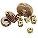 BELTXTROPHE 5pcs 0.4M 8T Brass Spur Gear 4x4mm Micro Brass Cylindrical Gear 1.48mm Hole 0.4 Module 8 Teeth Straight Teeth Pinion Industry