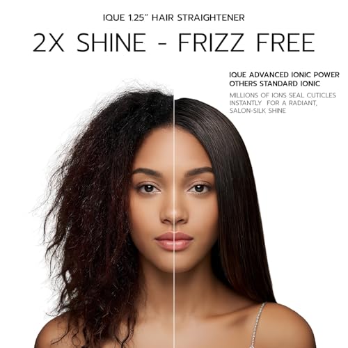 iQUE 1.25" Silk Press Flat Iron Hair Straightener for Women | Dual Voltage — view 2