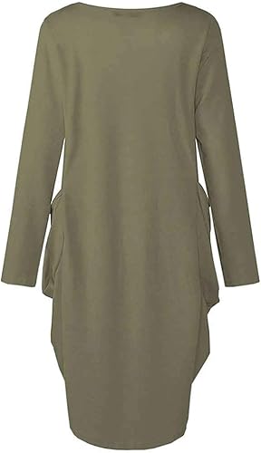 Miniatura 2 de WbJetr vestido de gran tamaño tipo túnica, holgado, con bolsillos y mangas largas, con estampado Black woman beautiful magic