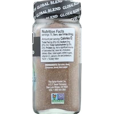 The Spice Hunter Chinese Five Spice - Salt Free, 1.60 Oz