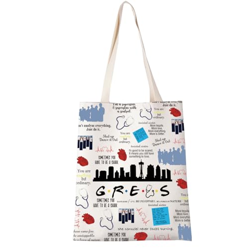 Bolsa Tote Gris Temática de Película para Mujer miniatura 1
