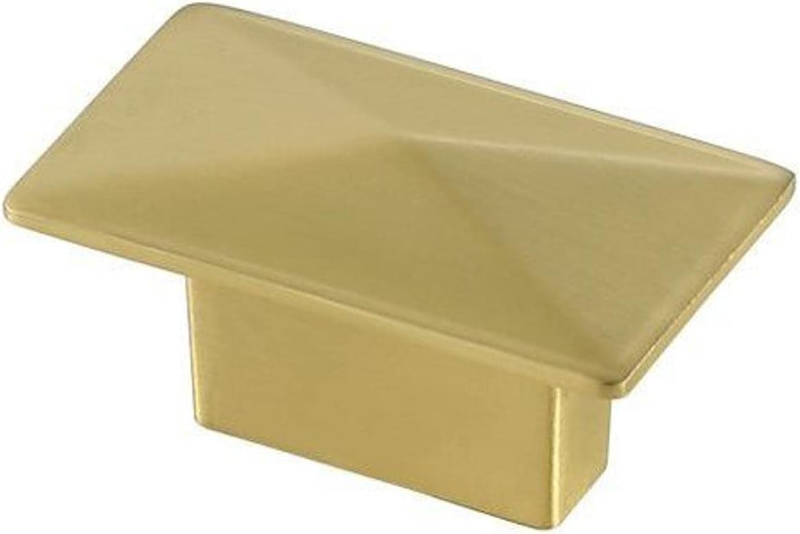 Elegant Decor Perry 2" Rectangle Zinc Alloy Knob Multipack in Gold (Set of 10)
