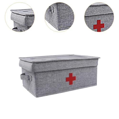 Boîte de premiers soins transparente avec compartiments de rangement médical - 4