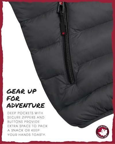 CANADA WEATHER GEAR Mens' Puffer Jacket - Lightweight Packable Bubble Coat, Water Resistant Outerwear Jackets for Men (M-XXL)3