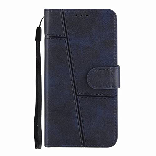 Housse en cuir Samsung Galaxy S22 Ultra et A52S à clapet mince bleu royal