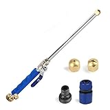 BAtech HydroJet Hochdruckreiniger mit Messing-Gartenschlauch-Endleistung 2 Düsen für Zuhause, Außenbereich, Fensterreinigung, Auto, Wasser (Strahlart + Ventilator-Typ)