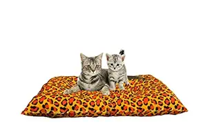 TAIYO PLUSS DISCOVERY Cat Bed, Size: (64X51 cm) (LXH), Super Soft Rectangular Shape Cat Bed, Comfortable, Washable & Reusable, Suitable for Cats & Kittens (Tiger Print)
