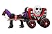 12 FT Long Halloween Inflatable Carriage with Skeleton Ghost Skull Lights Decor Outdoor Indoor Holiday Decorations, Blow up Lighted Yard Decor, Lawn Inflatables Home Family Outside