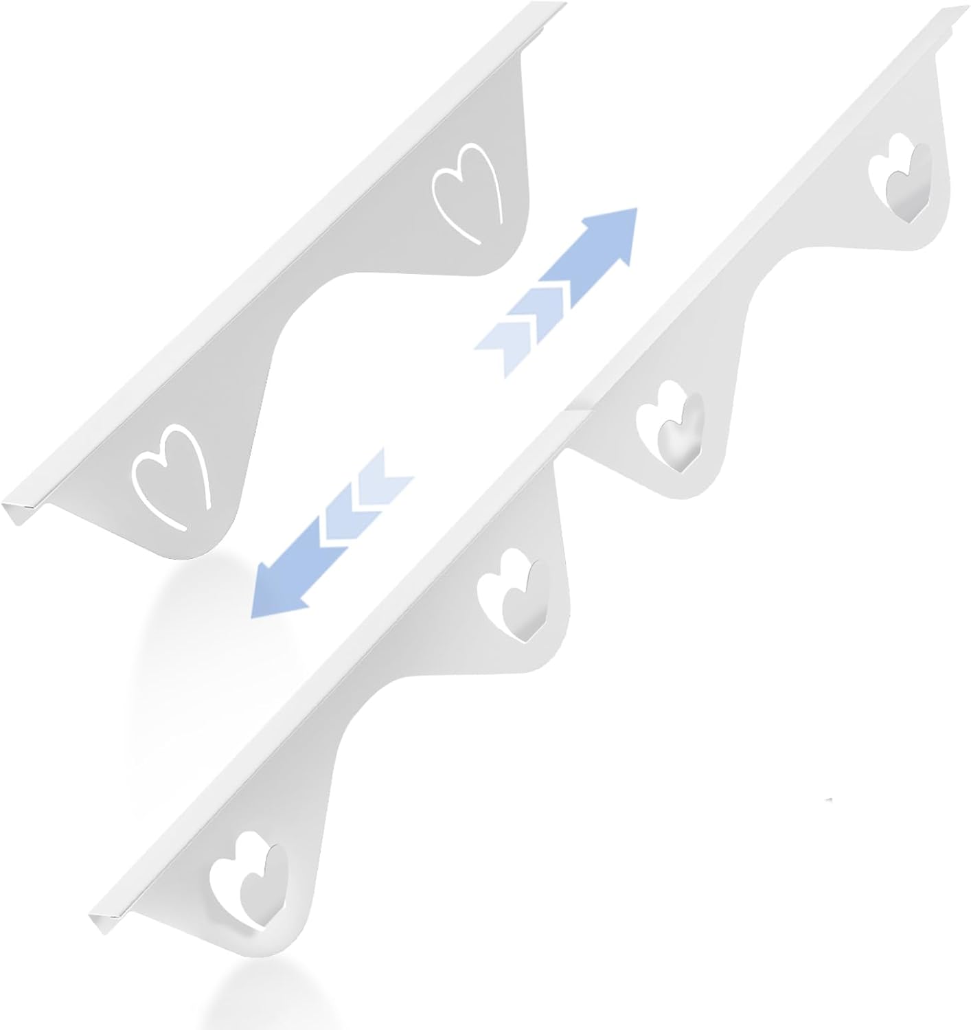 Stainless Steel Stove Gap Covers, Stove Gap Filler, Oven Gap Filler, Range Trim Kit in Kitchen, JessWednes 2 PCS Extendable Guard 13.8" to 27.5", Width 0.79", Heat Resistant and Easy to Clean (WHITE)