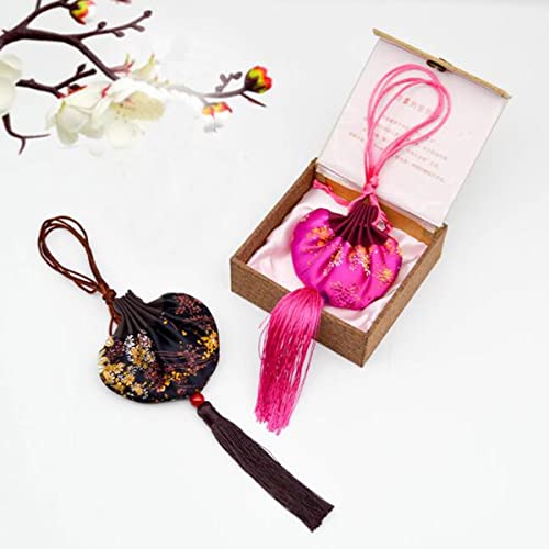 Snadulor 7 bolsas de seda de brocado con cordón miniatura 5