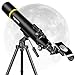 Telescopes for Adults Astronomy, 80mm Aperture 900mm Professional Refractor Telescope for Kids & Beginners, Compact and Portable Travel Telescopio with Carrying Bag
