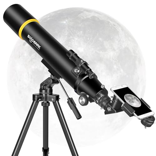 Telescopes for Adults Astronomy, 80mm Aperture 900mm Professional Refractor Telescope for Kids & Beginners, Compact and Portable Travel Telescopio with Carrying Bag by SOLOMARK - Image 8