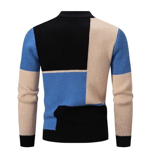 Muscularfit Mens Sweaters Color Block Long Sleeve Causal Fashion Knitted Sweaters Slim Pullover Sweater Fall Winter Knitwear3