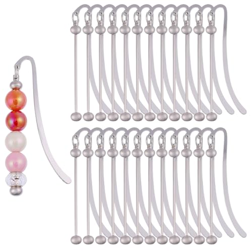 Marque Page à Perles GLOBLELAND : 25 Pièces Métalliques Vierges pour DIY