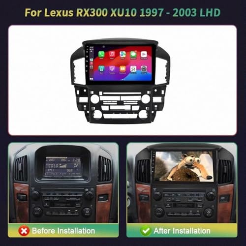 Radio de coche para Lexus RX300 con Carplay y Android Auto inalámbrico 2