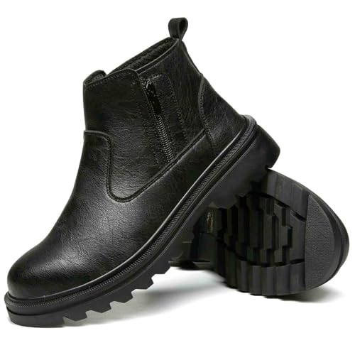 [HANCHJ] Comfortable Work Safety Shoes, Splash-proof Labour Insurance Footwear, Smash and Puncture Resistant Steel Toe Boots, An