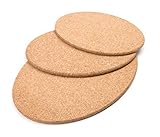Fox Run 4444 Cork Trivet Set, 3-Piece, Regular, Brown
