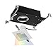 WAC Lighting R3ASDT-F927-HZWT Aether Square Trim with 90 CRI LED Light Engine Flood 40 Beam 2700K Warm, Haze White