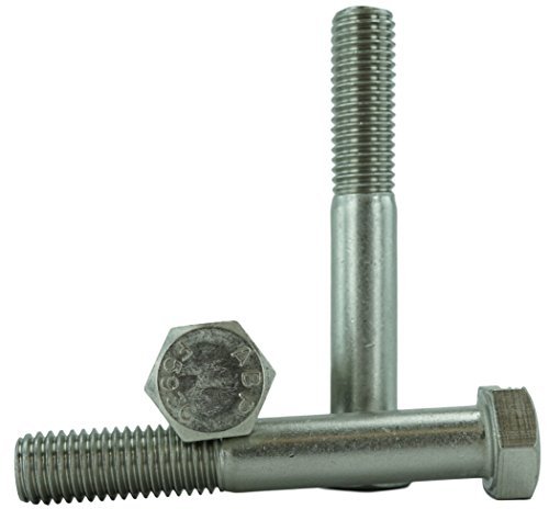 Image of Chenango Supply 5 /8-11 x 4 Stainless Steel Hex Head Bolts - 304 Stainless, USS Coarse Thread, 100,000-125,000 PSI Tensile Strength, Corrosion-Resistant Hardware Bolts, (10 Pieces, 5 /8-11 x 4)