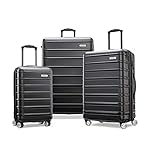 Samsonite Omni 2 Hardside Expandable Luggage with Spinner Wheels, 3-Piece Set (19/24/28), Midnight Black