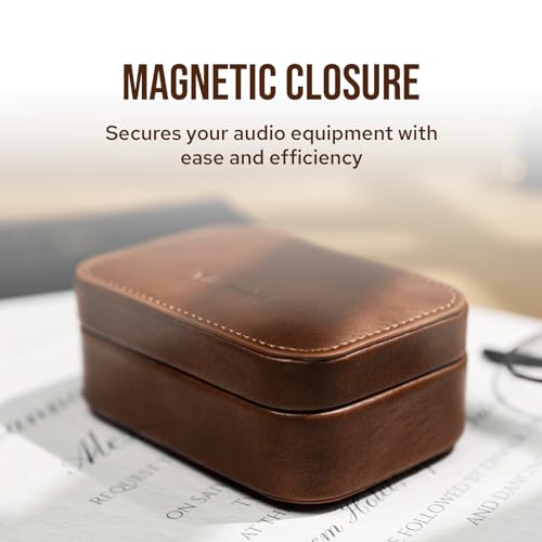 Linsoul TIN HiFi Portable PU Leather Storage Case for Tin Audio T2 T3 T2 PRO Earphones (Brown)