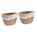 STOBAZA 2pcs Rope Storage Basket Desktop Basket Makeup Basket Organizer Woven Decorative Basket Desktop Sundries Organizer Wicker Container Bins Baskets Baby Cosmetic Jute Rope Gift Basket