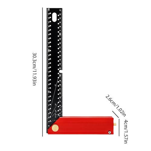 Règle précise 30 cm et équerre de précision métrique pour le travail du bois - 5