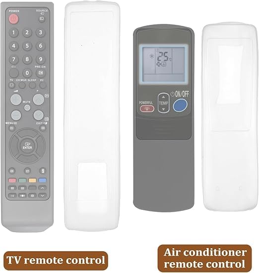 Image of Mshine Remote Protective Silicone Cover Translucent Silicone Anti-Slip, Dust Waterproof Scratch-Resistant Protection Universal Flexible Fit for AC Remote Cover (Small) (16Cm x 5cm) Pack of 1