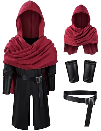 Image of TOKYO REVENGERS Kids Medieval Renaissance Pirate Costume Knight Cosplay Outfit LARP Costume Accessories Set