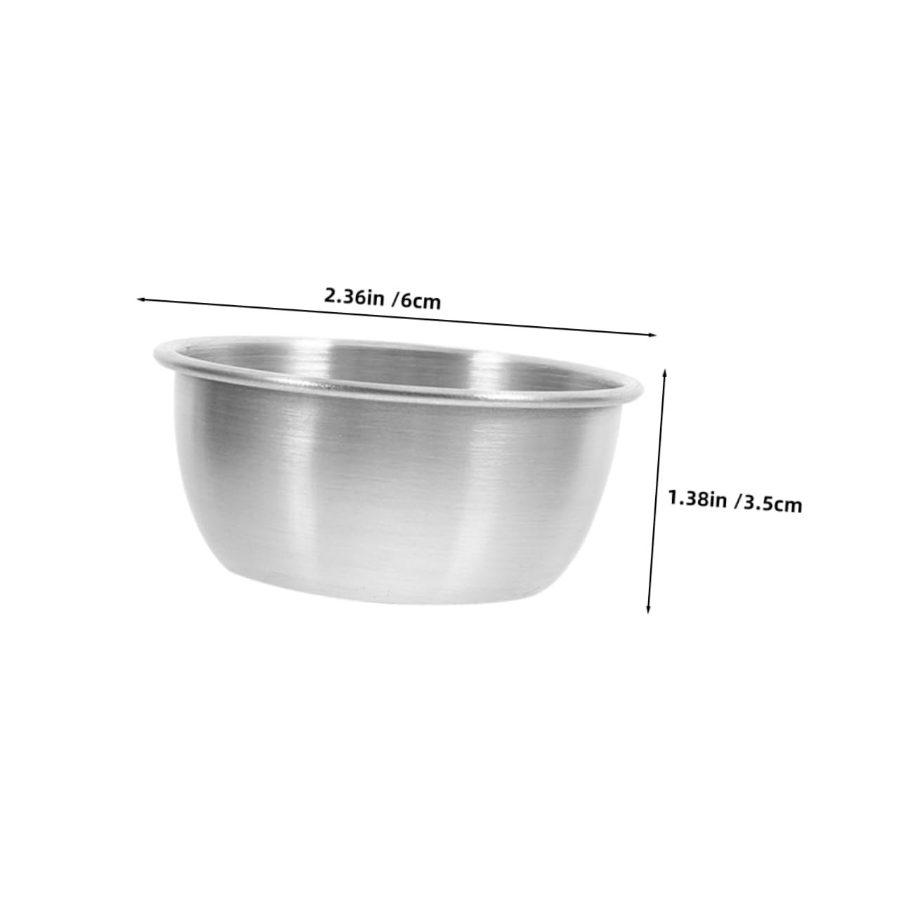 OFFSCH 6pcs Stainless Steel Dipping Sauce Cup Mini Dip Bowls Reusable Condiment Cups Ramekins Containers for Ketchup Dressing Home Party Restaurant Kitchen (70ml)