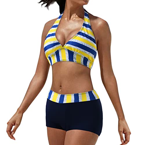 MJGkhiy Bikini Donna Mare Sexy Slip e Tanga e Culotte da Bikini per Donna Costume Donna Due Pezzi Brasiliana Sexy Triangolo Bikini Fascia Perizoma Swimwear Spiaggia Righe Estive