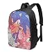 Produktbild HOIH Sonic The Hedgehong Laptop Rucksack Schultasche Daypack Verstellbar für Frauen Männer mit USB-Ladeanschluss 17 Zoll