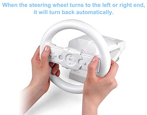 Ostent 043002 Multi-Angle Racing Game Steering Wheel Stand For Nintendo Wii Console Controller Color White thumb #5