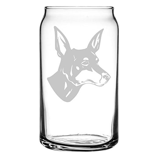 English Toy Terrier (Black & Tan) Dog Personalized Custom Etched All Purpose 16oz Can Glass