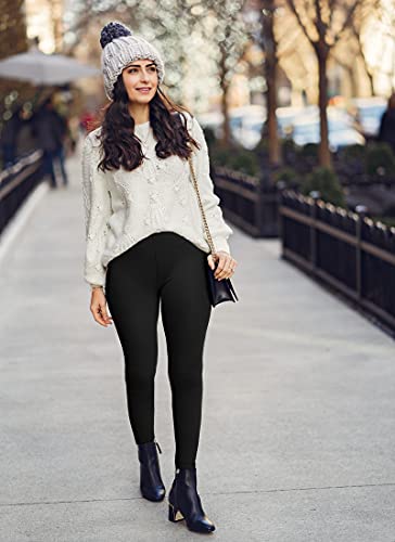 Chrleisure KC0040-BLACK Women'S Winter Warm Fleece Lined Leggings thumb #4