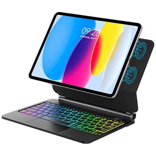 Magic Tastatur für iPad 10. Generation & iPad A16 11" (2025), Magnetische Freischwebende Design, Präzises Multi-Touch Tr...