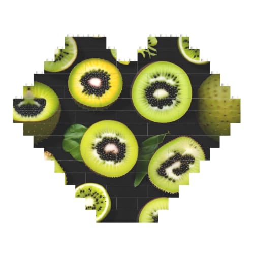 Green Kiwi Heart-Shaped Blocks