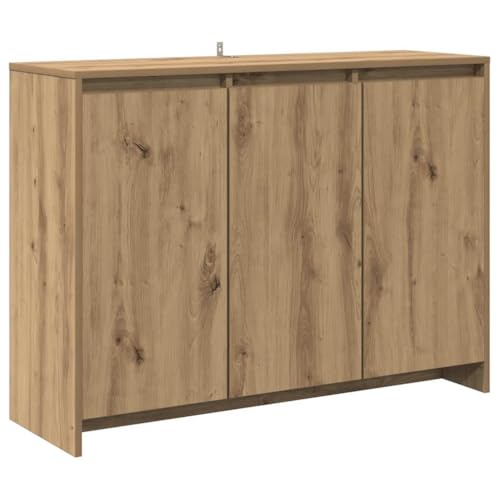Buffet chêne artisanal 102x33x75 cm bois d ingénierie