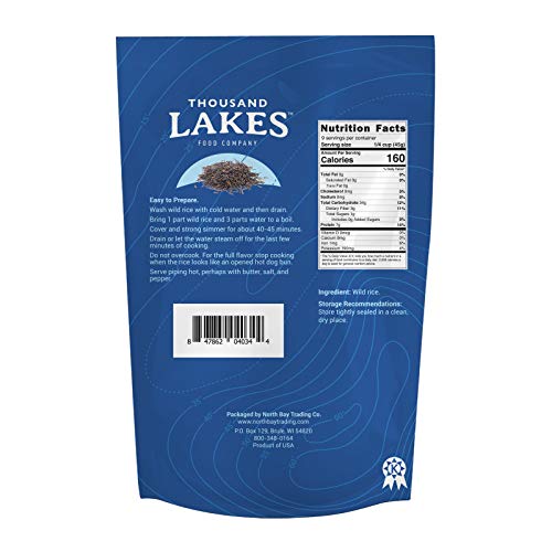 Thousand Lakes Minnesota Grown Wild Rice - 15 ounces | 100% Wild Rice | All N...
