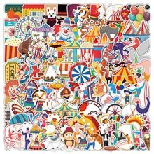 100 Pcs Circus Vinyl Stickers,Animal Clown Graffiti Stickers,Vinyl Waterproof Sticker for Kids Teens Girls,for Phone Laptop Bottles Skateboard Computer Phone Luggage Guitar Gifts Sticker