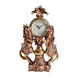 Convient : l'horloge décorative à deux chevaux pour étagère est une excellente décoration de maison ou de bureau. Placez-les dans votre chambre et décorez votre chambre, tels que bureau, table, bibliothèque, étagère, table de salle à manger, table de chevet