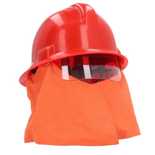 Natudeco Hard Hat Firefighter Helmet Shock Resistant ABS Fire Hat Emergency Rescue Safety Helmet with Fire Resistant Thermal Insulation Layer