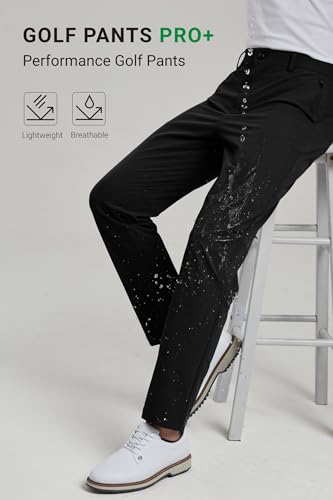 HISDERN Golf Rain Pants Black