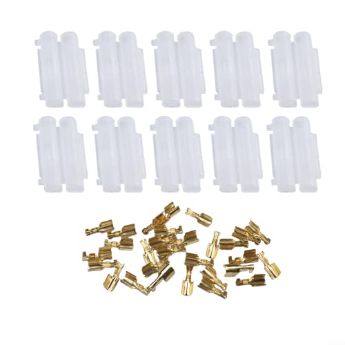 10-Pack 6X30mm In-Line Fuse Holder, Flip Cover Push-Fit Crimp Terminal, 250V 20A Fast-Blow Waterproof Case For Car For QUAD Motorcycle Electrical Protection(white single shell)