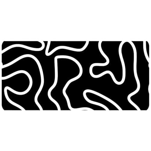 Image of Saco XXL Gaming Mouse Pad for PC - Large Desk Mat 900x400x3mm, Extended Non-Slip Rubber Base, Waterproof Surface, Topographics Design, Big Keyboard Mouse Pad for Office & Home Setup