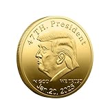 TYMLINYU Donald Trump Jan 20, 2025 Gold Plated Challenge Coin 47th President Make America Great Again Seal Limited Edition Collectible Inaugural Commemorative Coin, for Trump Supporters